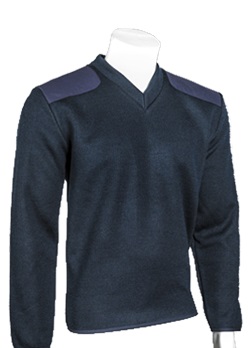 Cobmex V-neck Polar Fleece Lined Commando Sweater