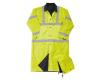 Liberty ANSI 3 Reversible Police Raincoat w/hood, fluorescent yellow/black